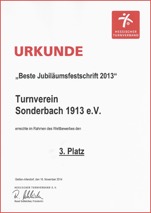 Urkunde Festschrift